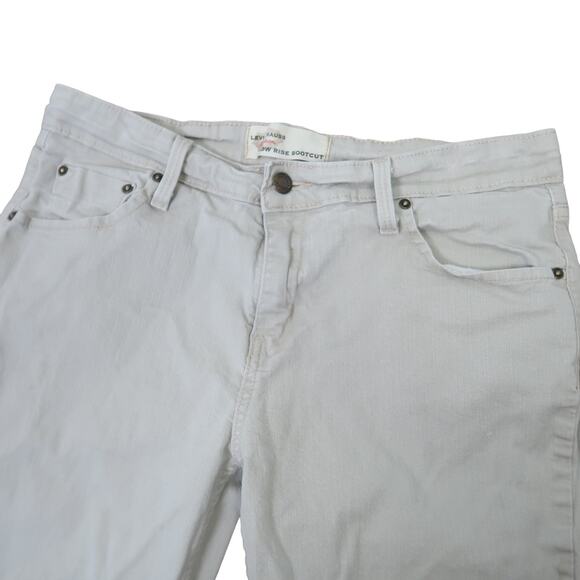 Vintage Y2K Levi's khaki tan low rise bootcut jeans 12 Long - Picture 2 of 6